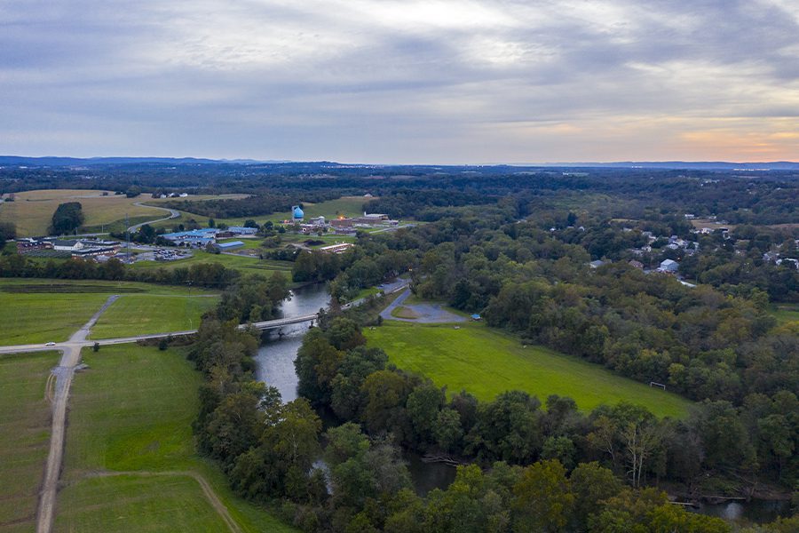 Contact - Pennsylvania Aerial View of Farm Land